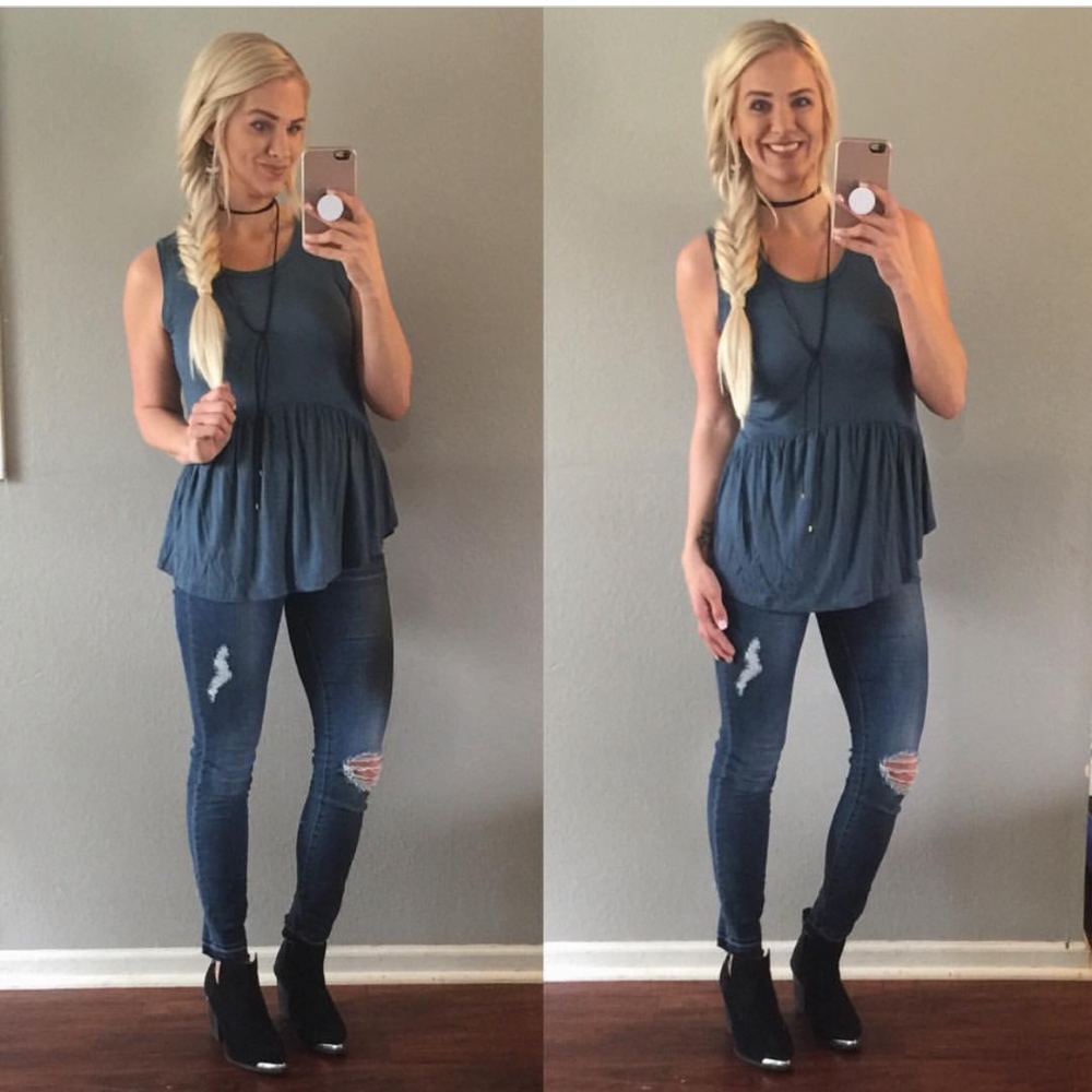 Dark Teal Mossimo Sleeveless Top